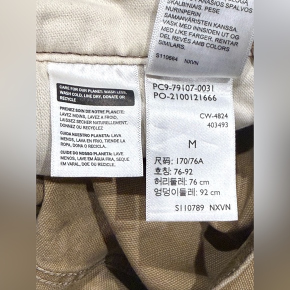 NWT! LEVIS Bib Carpenter Relaxed Fit Utility Overalls Medium - Picture 7 of 8